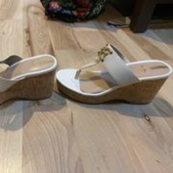 Sam Edelman Genuine Leather Cork Wedge Platform Sandal - Picture 4 of 8